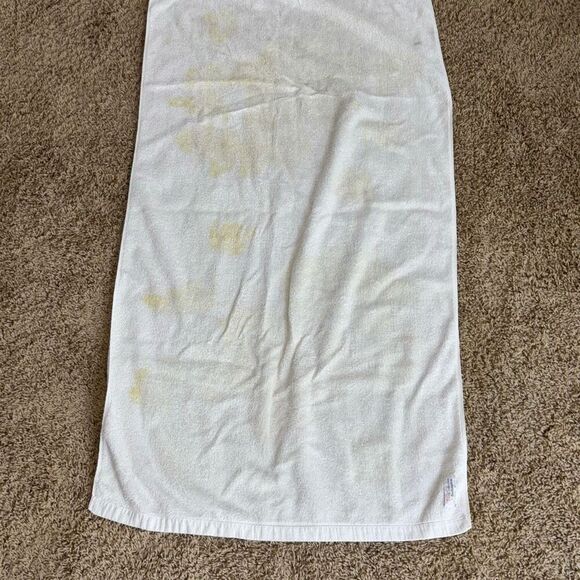 Set 4 Vera Neumann Burlington Yellow 1970s Bath& hand towels flower daffodil MCM - Picture 4 of 9